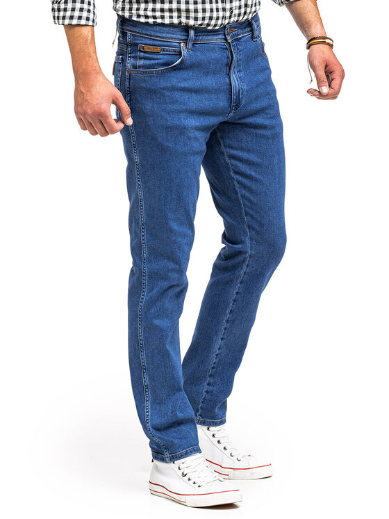 Wrangler Wrangler Jeansy TEXAS SLIM Niebieski Slim Fit