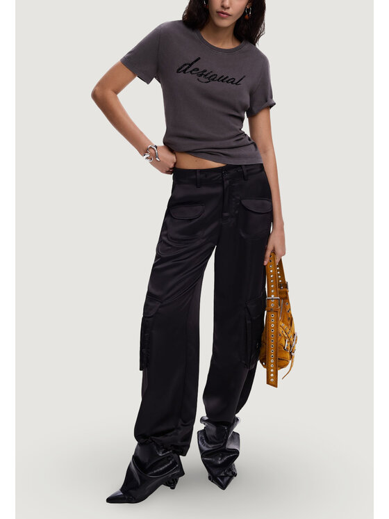 Desigual Desigual T-Shirt TS_VARSOVIA Γκρι Casual Fit