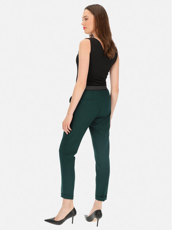 L’AF L’AF Spodnie materiałowe Liberty Zielony Regular Fit