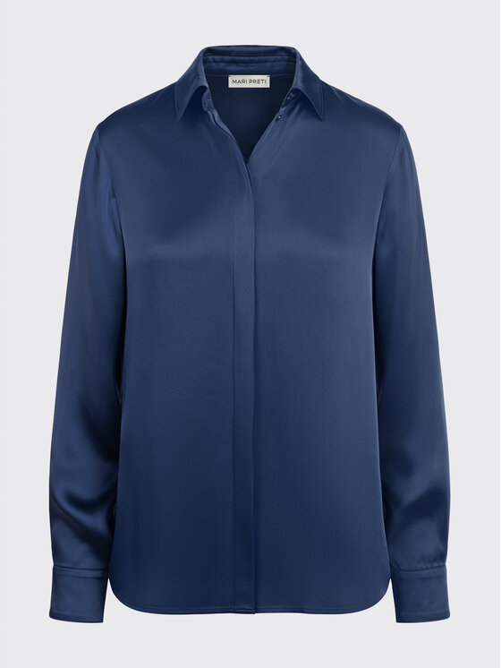MARI PRETI MARI PRETI Camicia Whisper Blu scuro Regular Fit