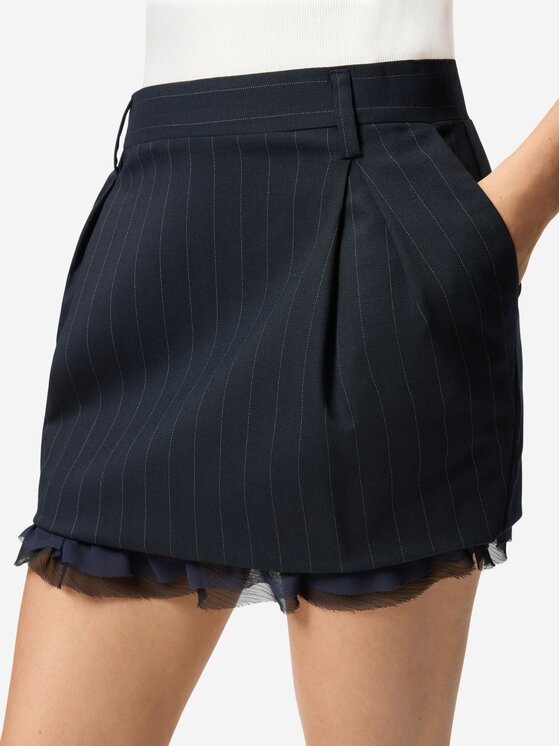 PINKO PINKO Gonna Hamburger gonna gessato Blu scuro Slim Fit