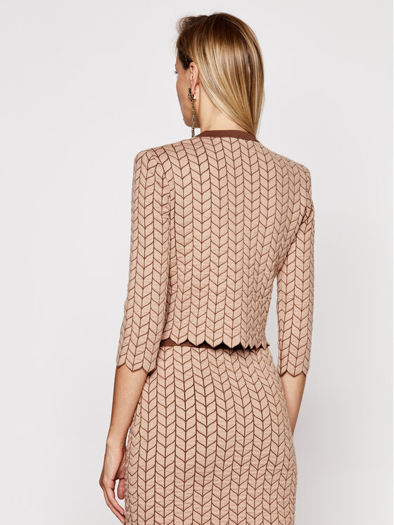Elisabetta Franchi Elisabetta Franchi Kardigan MK-63S-06E2 Smeđa Slim Fit