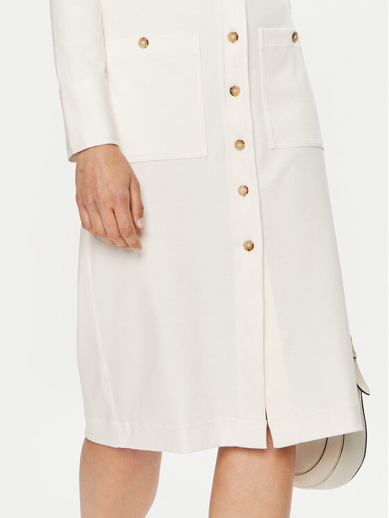 Tommy Hilfiger Tommy Hilfiger Košeľové šaty Utility Shirt Dress Ls WW0WW42269 Biela Regular Fit