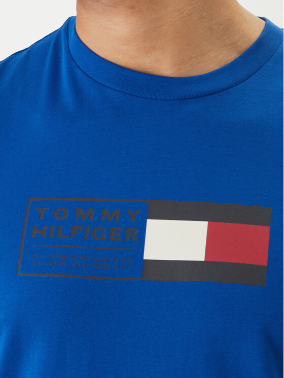 Tommy Hilfiger Tommy Hilfiger Tricou Brand Love Box MW0MW42366 Albastru Regular Fit