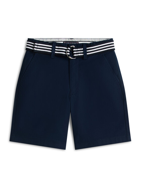 Tommy Hilfiger Tommy Hilfiger Pantalon scurți din material Essential KB0KB10246 Bleumarin Loose Fit