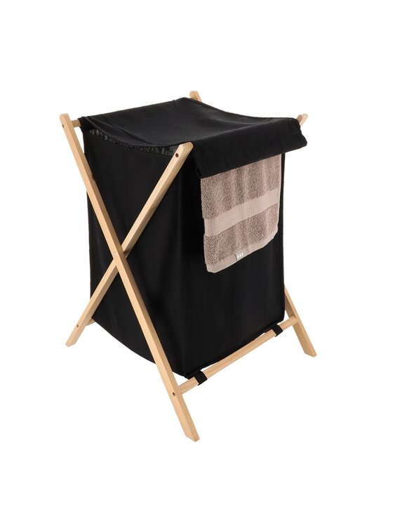 MIAhome MIAhome Kosz łazienkowy na pranie 64x43,5x41 cm SKANE 90 L Czarny