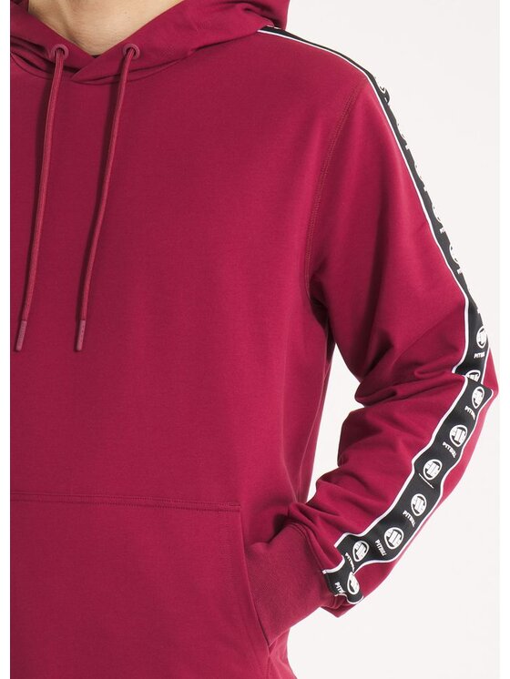 PITBULL PITBULL Bluza TAPE NUGGET Bordowy Regular Fit