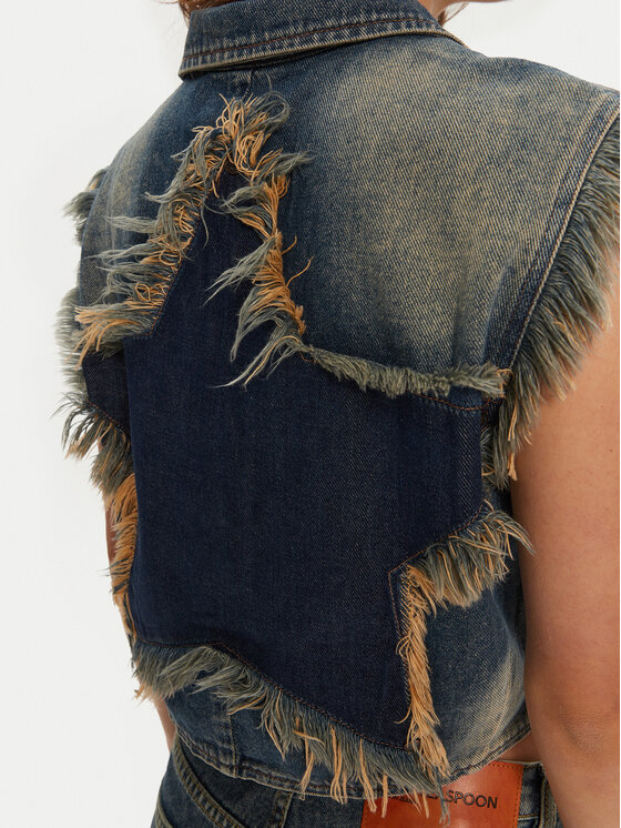 One Teaspoon One Teaspoon Жилет 26512 Голубий Relaxed Fit