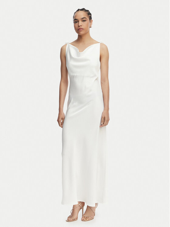 Vero Moda Vero Moda Коктейлна рокля Analeia 10348464 Бял Regular Fit