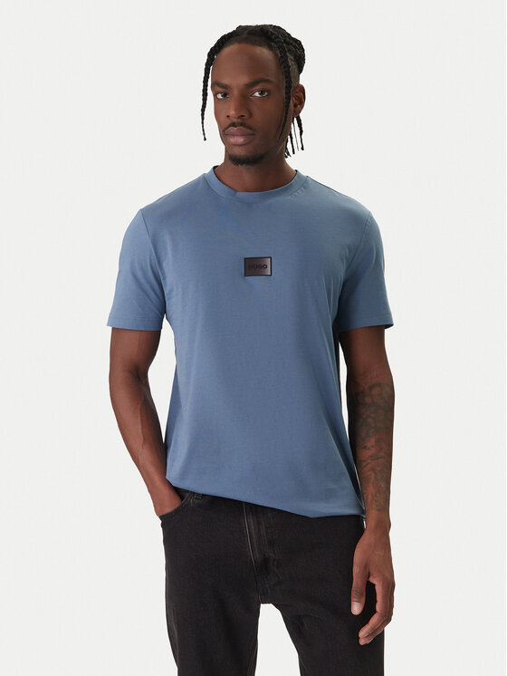 HUGO HUGO Tričko Danotie 50553124 Modrá Regular Fit