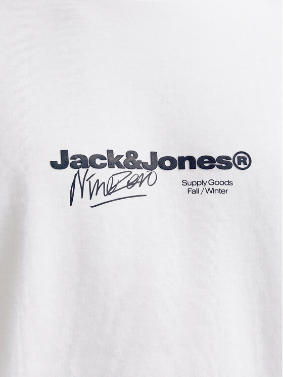 Jack&Jones Jack&Jones Majica dugih rukava Charlie 12265426 Bijela Regular Fit