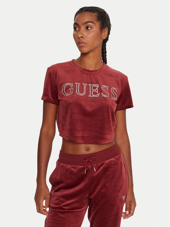 Guess Guess T-särk V3BI01 K0232 Bordoopunane Regular Fit