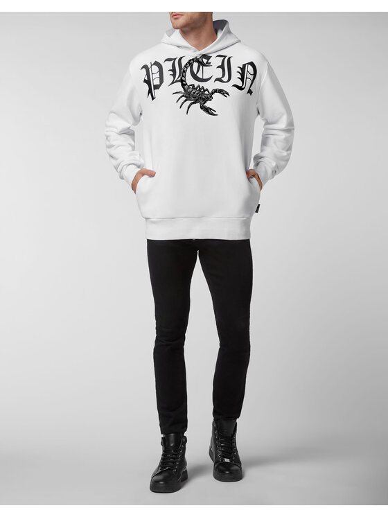 PHILIPP PLEIN PHILIPP PLEIN Bluza 30446 Biały Regular Fit