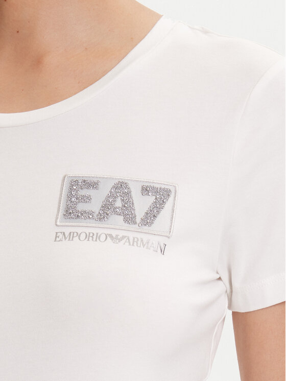 EA7 Emporio Armani EA7 Emporio Armani T-krekls 7W000492 AF10373 U0005 Écru Regular Fit