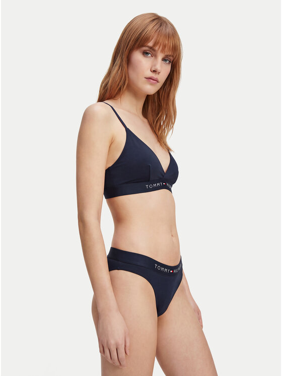Tommy Hilfiger Tommy Hilfiger Bikinio viršus UW0UW06361 Tamsiai mėlyna