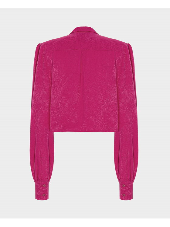 BENU BENU Bluzka Wiązana Różowy Slim Fit