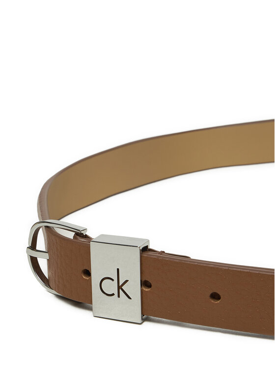 Calvin Klein Calvin Klein Ženski pas Ck Loop Thin Round Buckle 2.5 K60K612856 Rjava