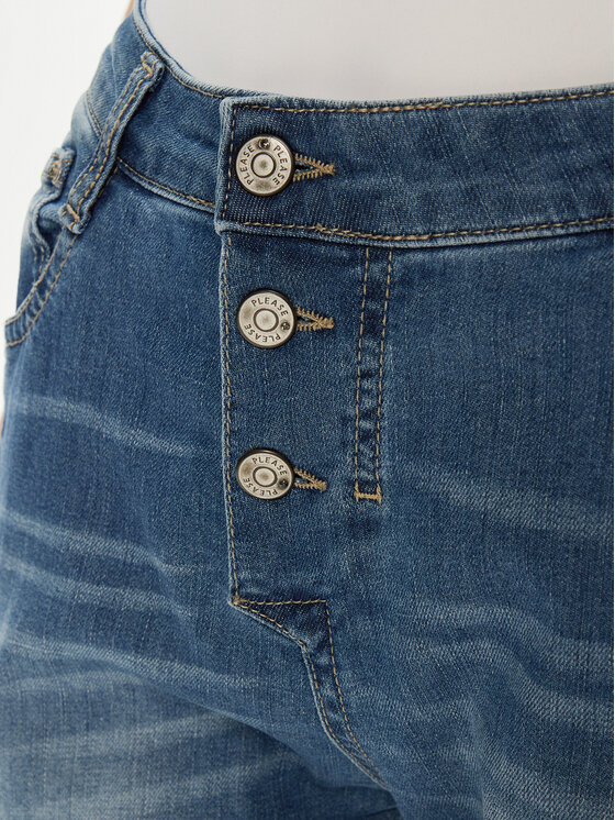 Please Please Traperice P0VVBQ2W6E Plava Cropped Fit