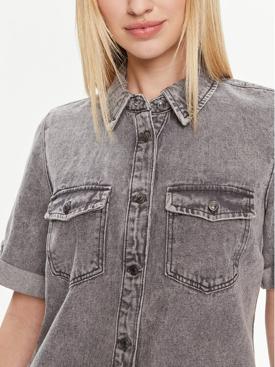 Vero Moda Vero Moda Džínové šaty Jennie 10309665 Šedá Regular Fit
