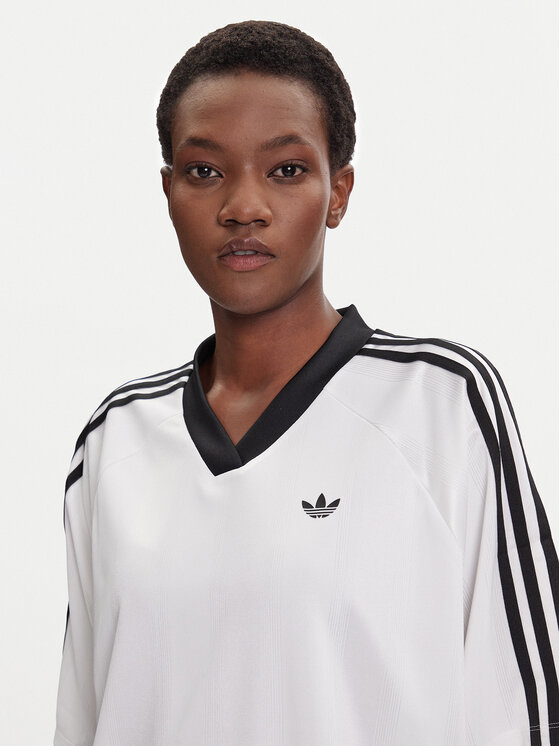adidas adidas Igapäevane kleit adicolor Football Jacquard KB8153 Valge Oversize