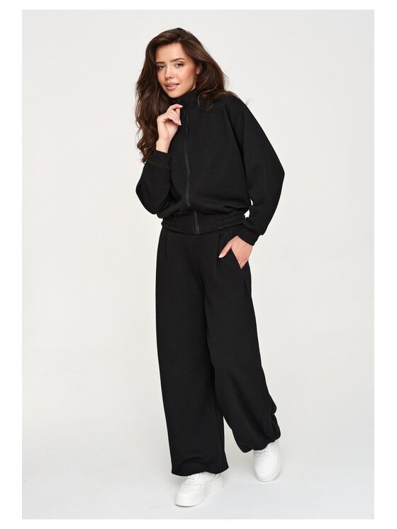 Makadamia Makadamia Dres M950 Czarny Loose Fit