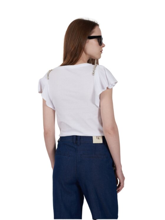 Yes Zee Yes Zee T-shirt Tshirt donna Bianco Regular Fit