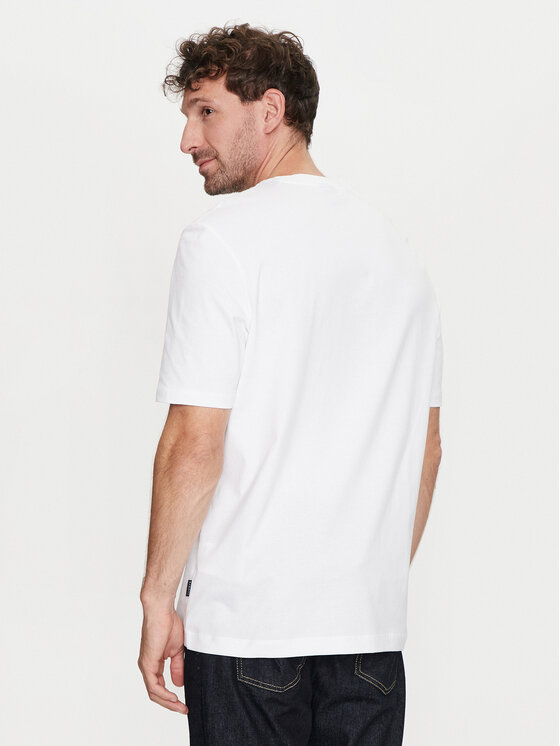 Bugatti Bugatti Tricou 8350 55045A Alb Regular Fit