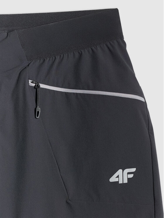 4F 4F Szorty sportowe TREKKING Czarny Regular Fit