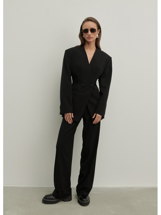 La Mania La Mania Pantalone da abito ROMANTIC 2 Nero Casual Fit