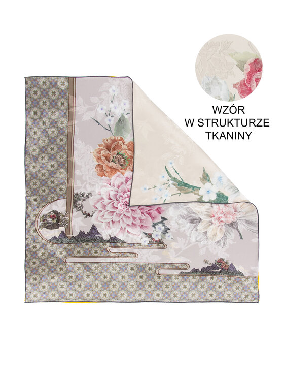 ALLORA BE UNIQUE ALLORA BE UNIQUE Foulard dwustronna żakardowa z jedwabiu Rosa