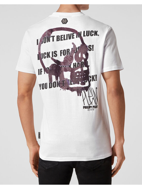 PHILIPP PLEIN PHILIPP PLEIN T-Shirt 1875 Bílá Regular Fit