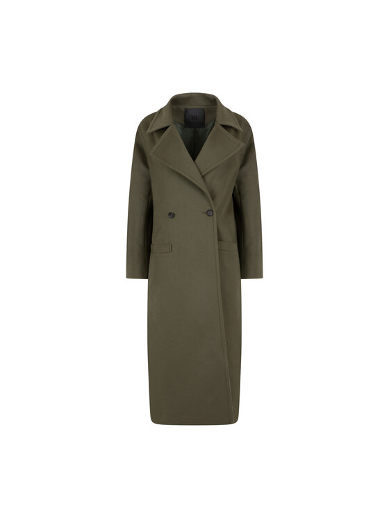 Because-M Because-M Płaszcz zimowy płaszcz wełniany khaki Khaki Regular Fit
