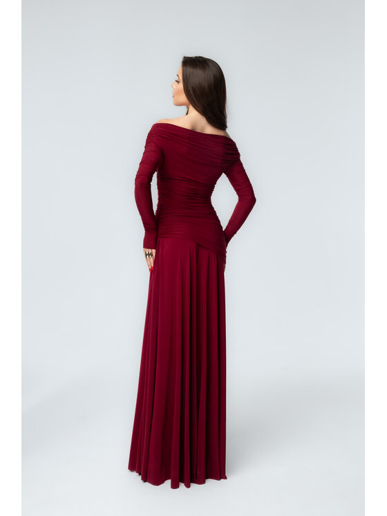 Aurora Aurora Sukienka wieczorowa Anastasia Bordowy Feminine Fit
