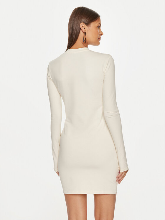 Guess Guess Haljina za svaki dan Colette Jersey V4BK04 KCDH1 Bijela Regular Fit