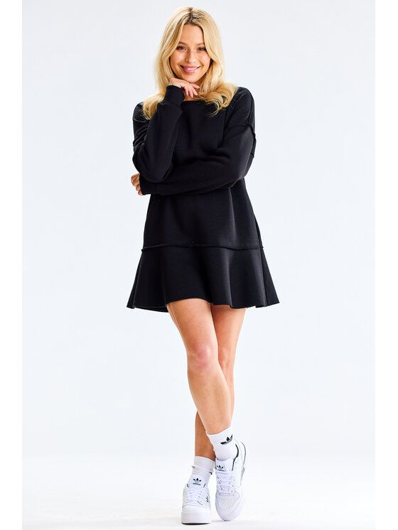 Infinite You Infinite You Úpletové šaty M330 Čierna Basic Fit