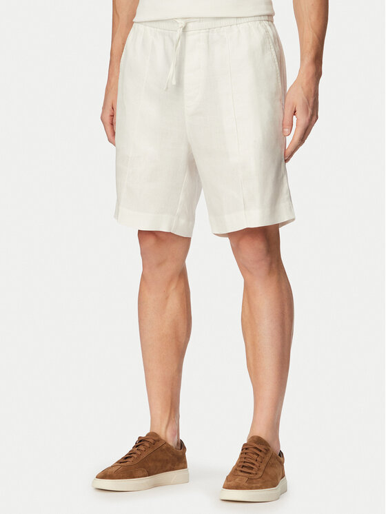 HUGO HUGO Bavlnené šortky Cino 262FW 50562792 Krémová Straight Fit