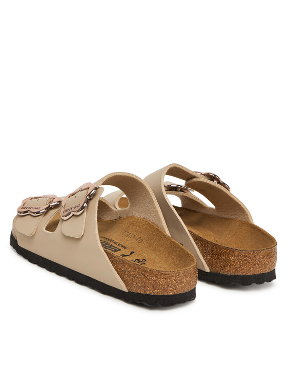 Birkenstock Birkenstock Klapki Arizona Flower Buckle Kids 1030419 D Écru