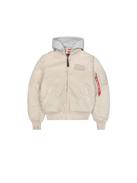 Alpha Industries Alpha Industries Kurtka bomber MA-1 TT Hood Two Tone Cold Weather Bomber Jacket Beżowy Slim Fit