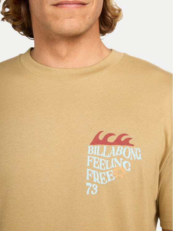 Billabong Billabong Tricou Twin Fin EBYZT00362 Bej Regular Fit