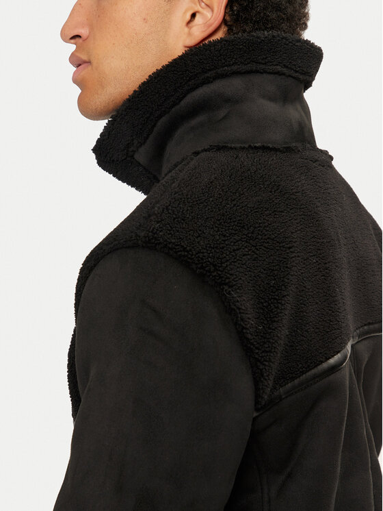 Brave Soul Brave Soul Kurtka z imitacji skóry MJK-SALTBLACK Czarny Regular Fit