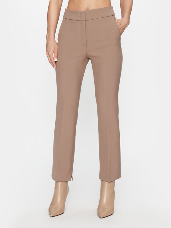 Peserico Pantaloni din material P04765 Maro Regular Fit