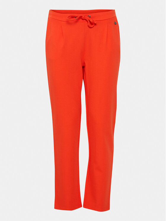 Fransa Fransa Kalhoty z materiálu 20605622 Červená Regular Fit