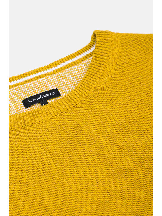 Lancerto Lancerto Sweter Jason SW073222000076 Żółty Regular Fit