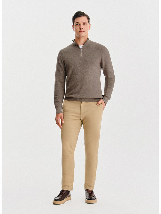 Pako Lorente Pako Lorente Sweter P25WF-2X-010 Brązowy Classic Fit