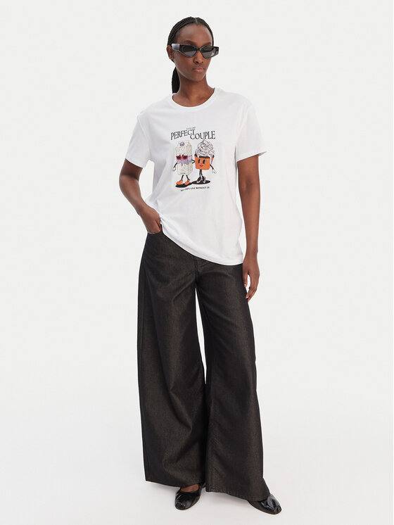 Liu Jo Liu Jo T-Shirt WA6163 JS904 Bílá Relaxed Fit