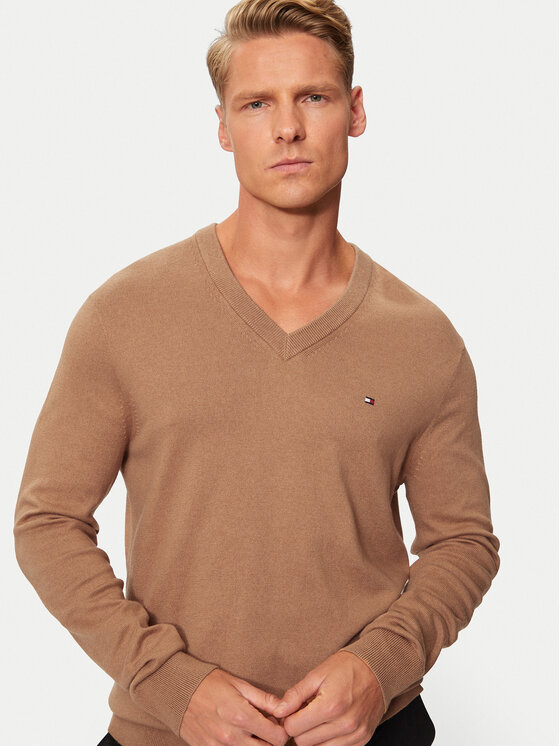 Tommy Hilfiger Tommy Hilfiger Džemperis MW0MW28047 Bēšs Regular Fit