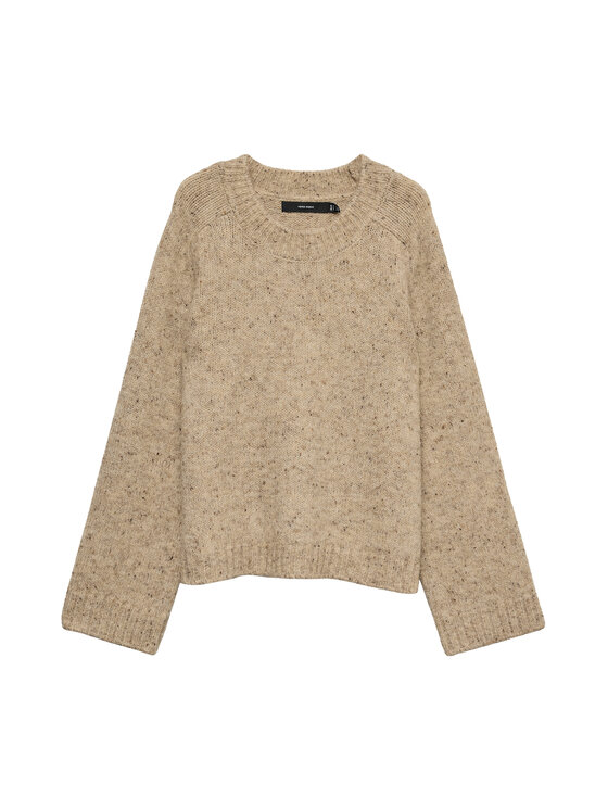 Vero Moda Vero Moda Sweter Ingrid 10331365 Beżowy Regular Fit