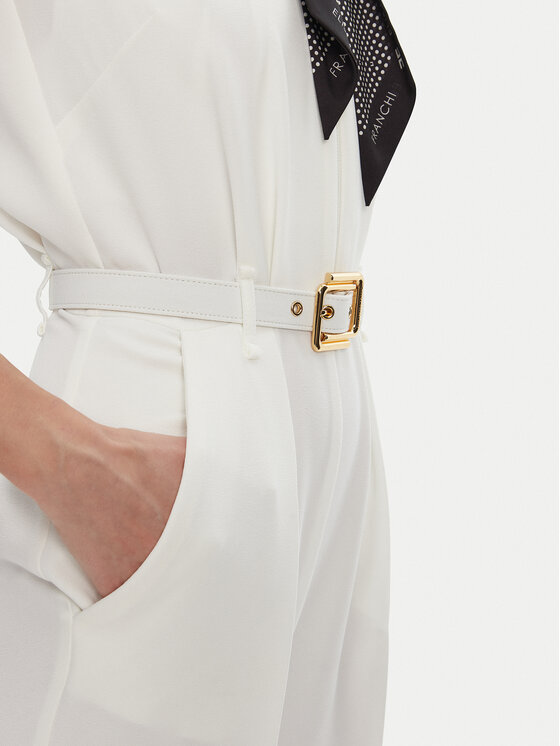 Elisabetta Franchi Elisabetta Franchi Overal TU-047-52E2 Bílá Regular Fit
