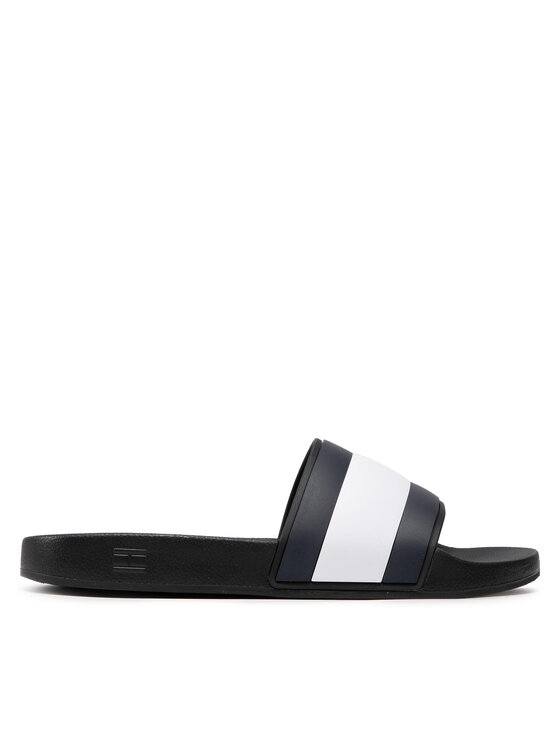 Tommy Hilfiger Iešļūcenes Rubber Th Flag Pool Slide FM0FM04263 Melns