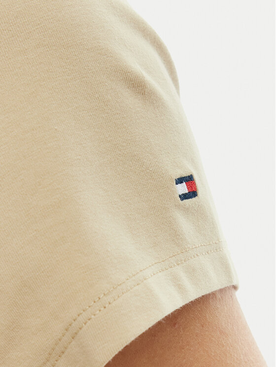 Tommy Hilfiger Tommy Hilfiger Tricou WW0WW48710 Bej Slim Fit